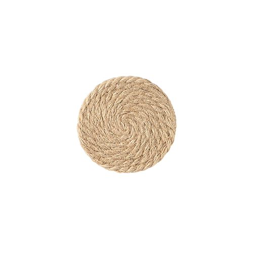 Round Braided Flax Coaster