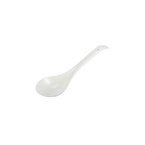 White Ceramic Soup Spoon