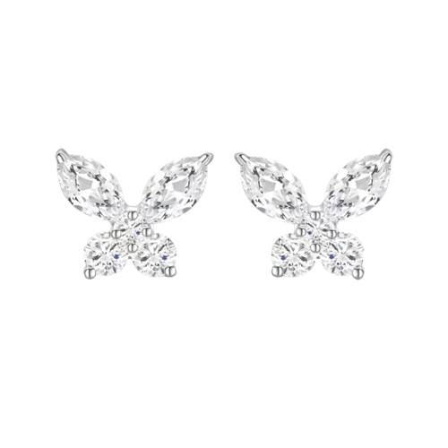 Butterfly Diamond Stud Earrings