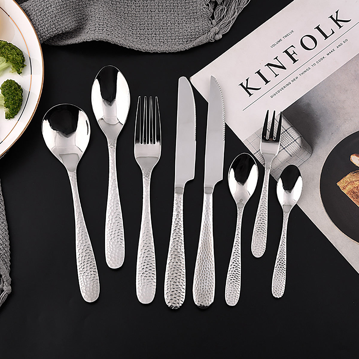 Hammered Dessert Fork