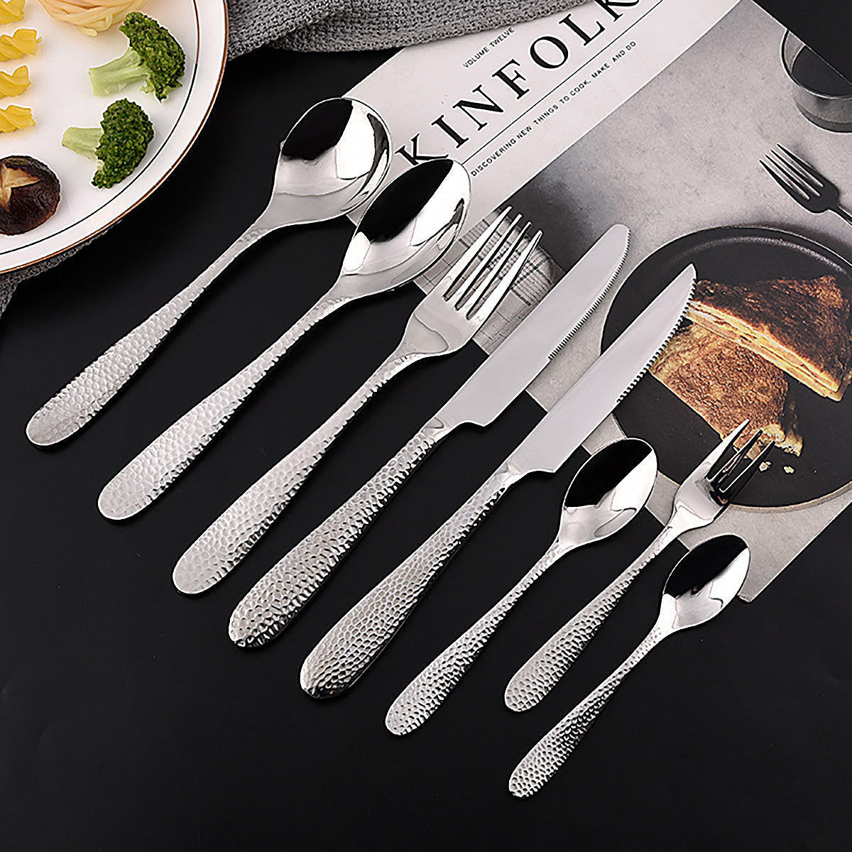 Hammered Dessert Fork