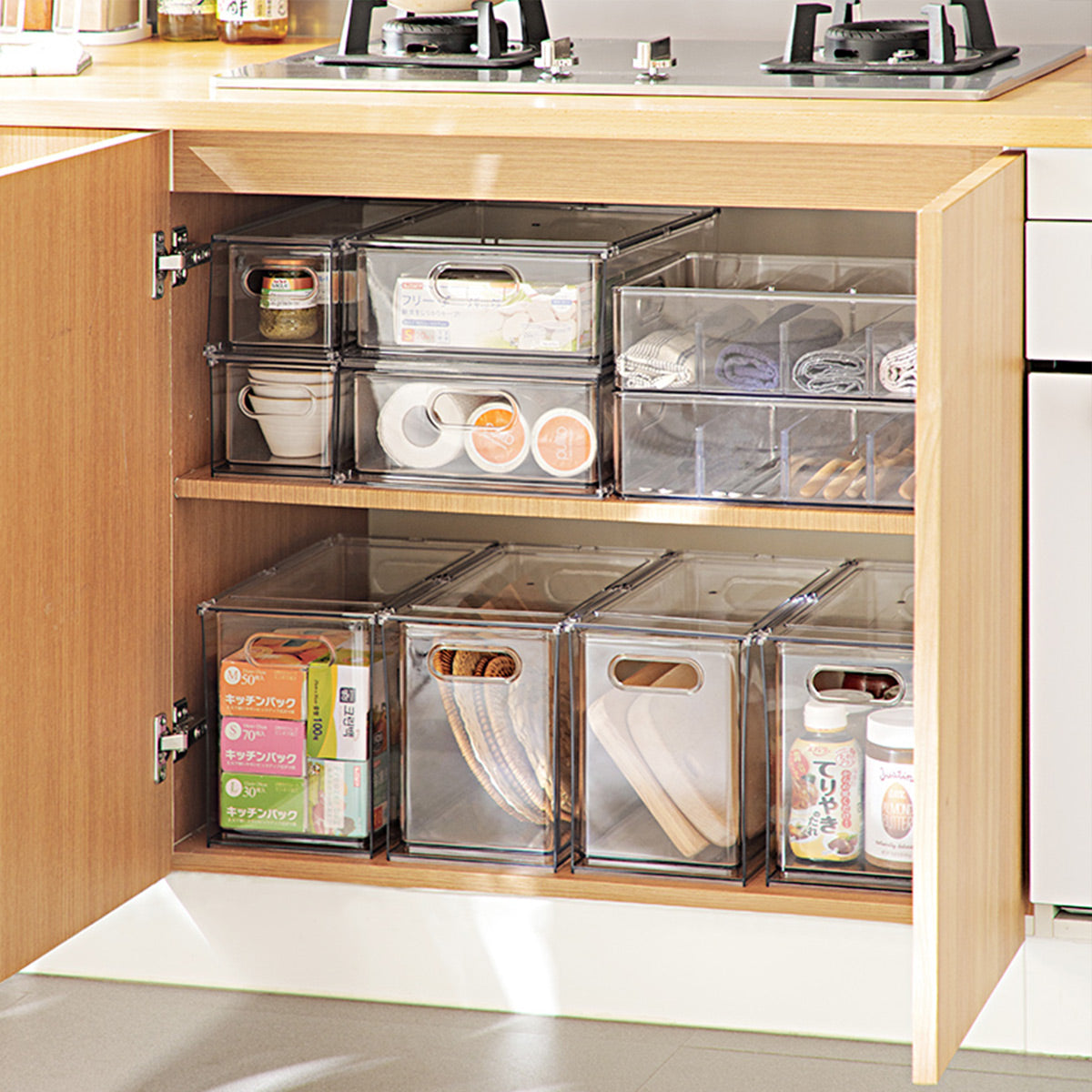 Transparent Drawer Storage Box With Dividers
