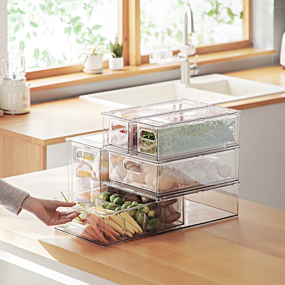 Transparent Drawer Storage Box With Dividers