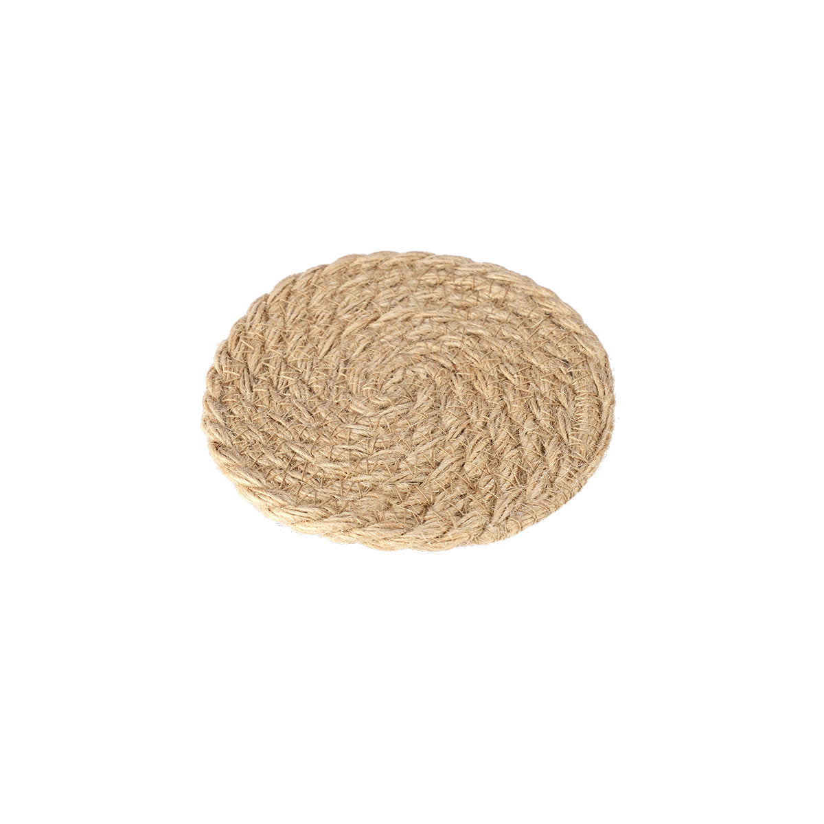 Round Braided Flax Coaster