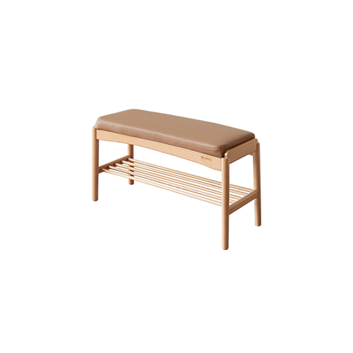 Shinta Shoe Bench With Faux Leather Cushion