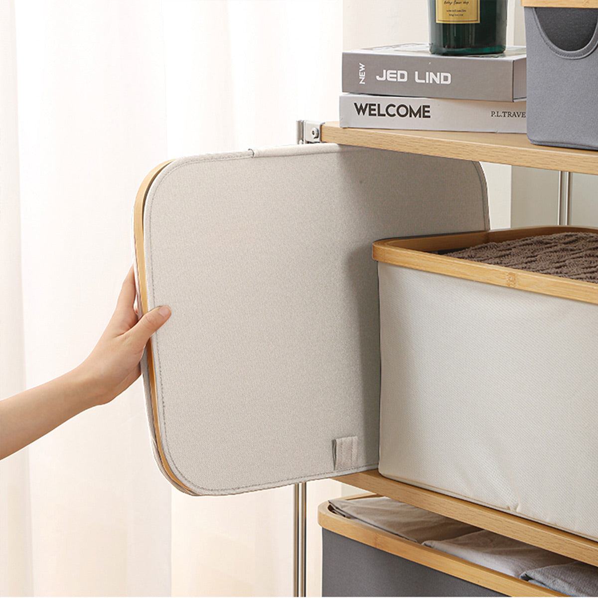 Canvas Collapsible Laundry Basket With Handles