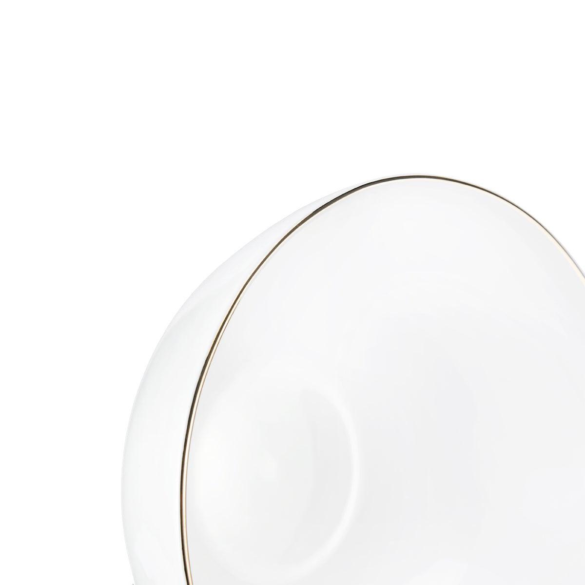Moonlight Gold Rim Bone China Noodles Bowl