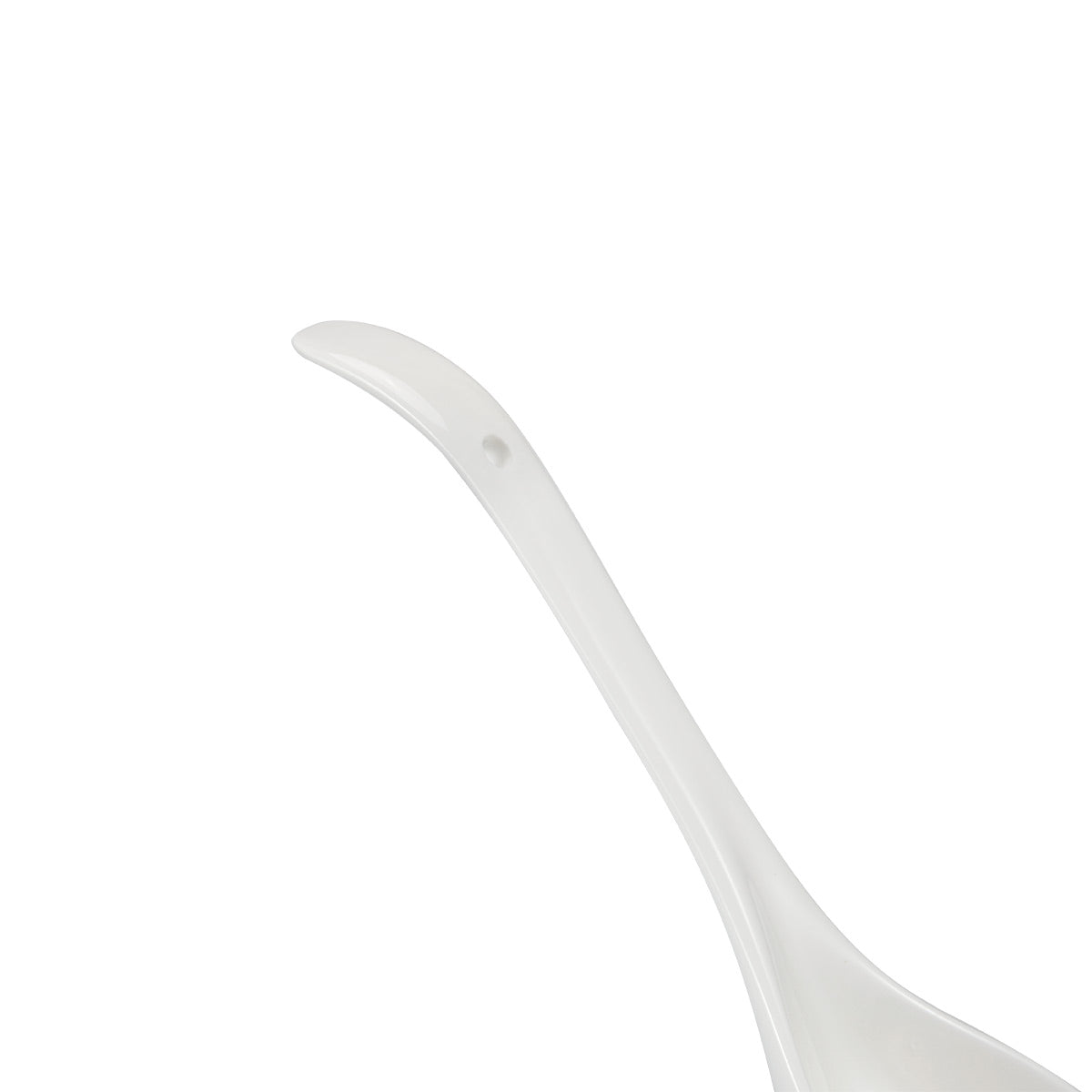 White Ceramic Soup Spoon