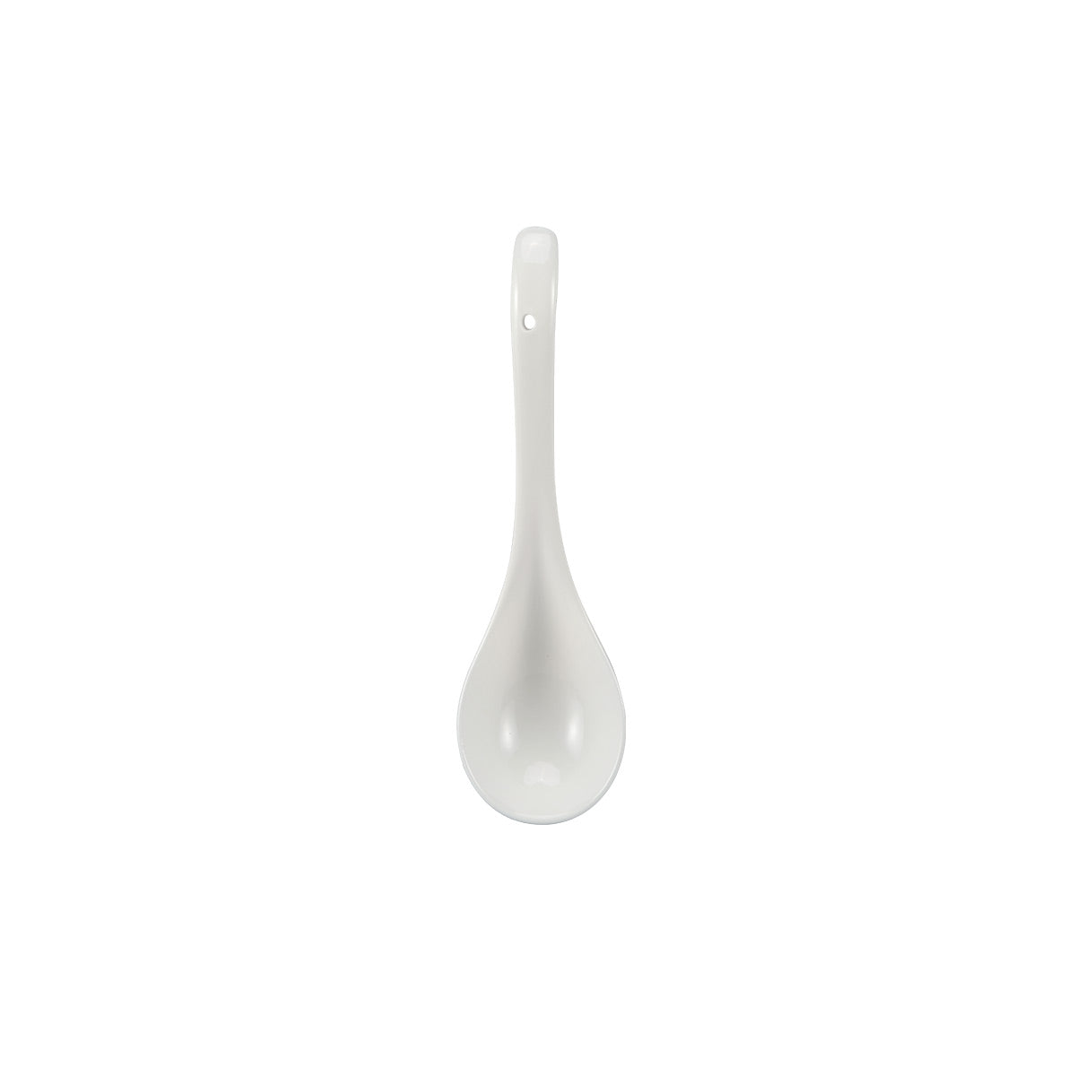 White Ceramic Soup Spoon