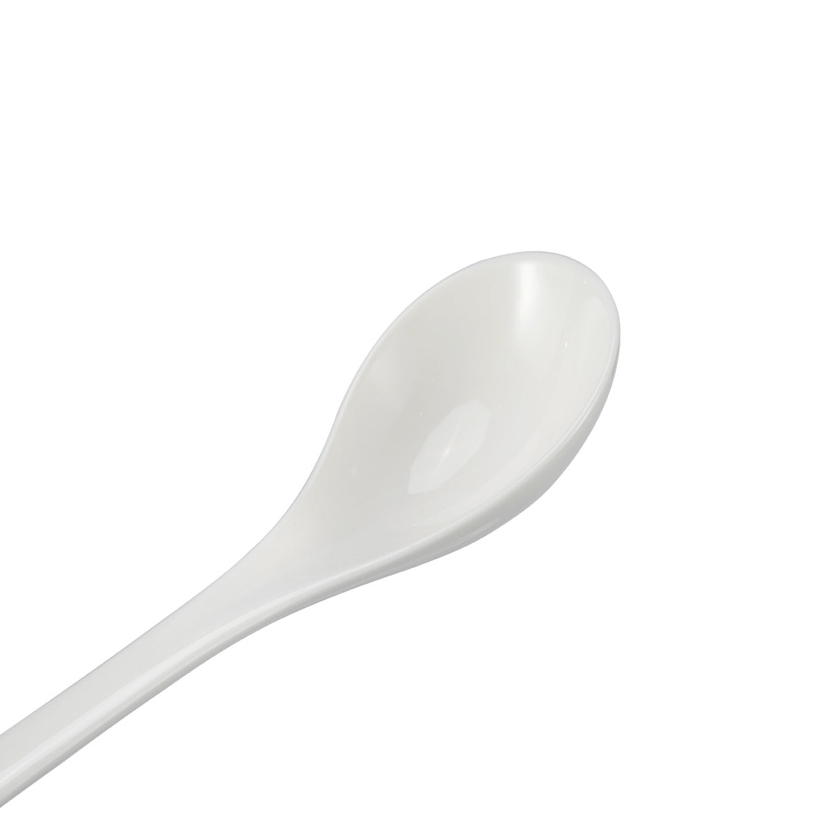 White Ceramic Soup Spoon
