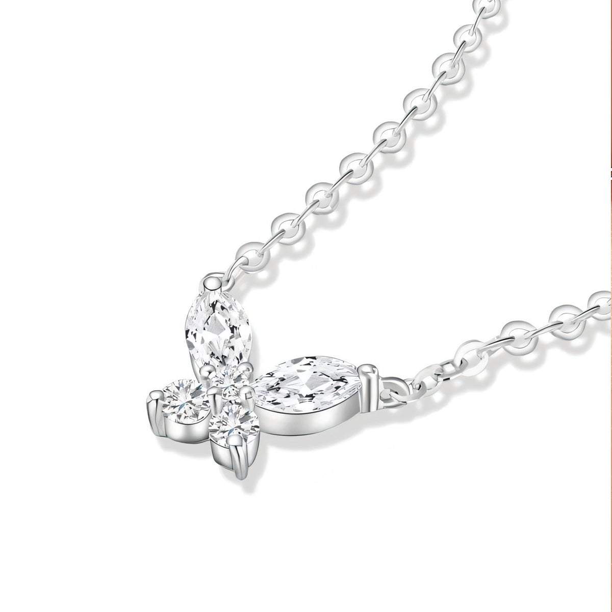 Butterfly Diamond Pendant Necklace