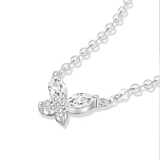 Butterfly Diamond Pendant Necklace