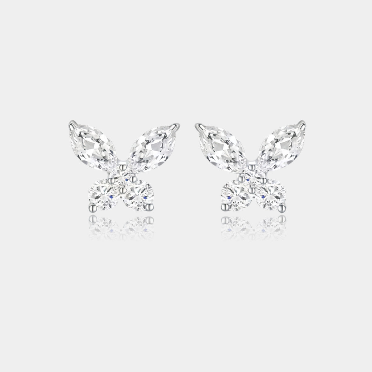 Butterfly Diamond Stud Earrings