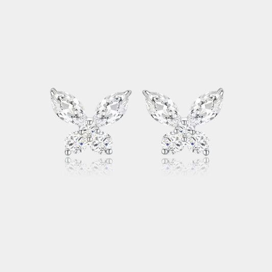 Butterfly Diamond Stud Earrings