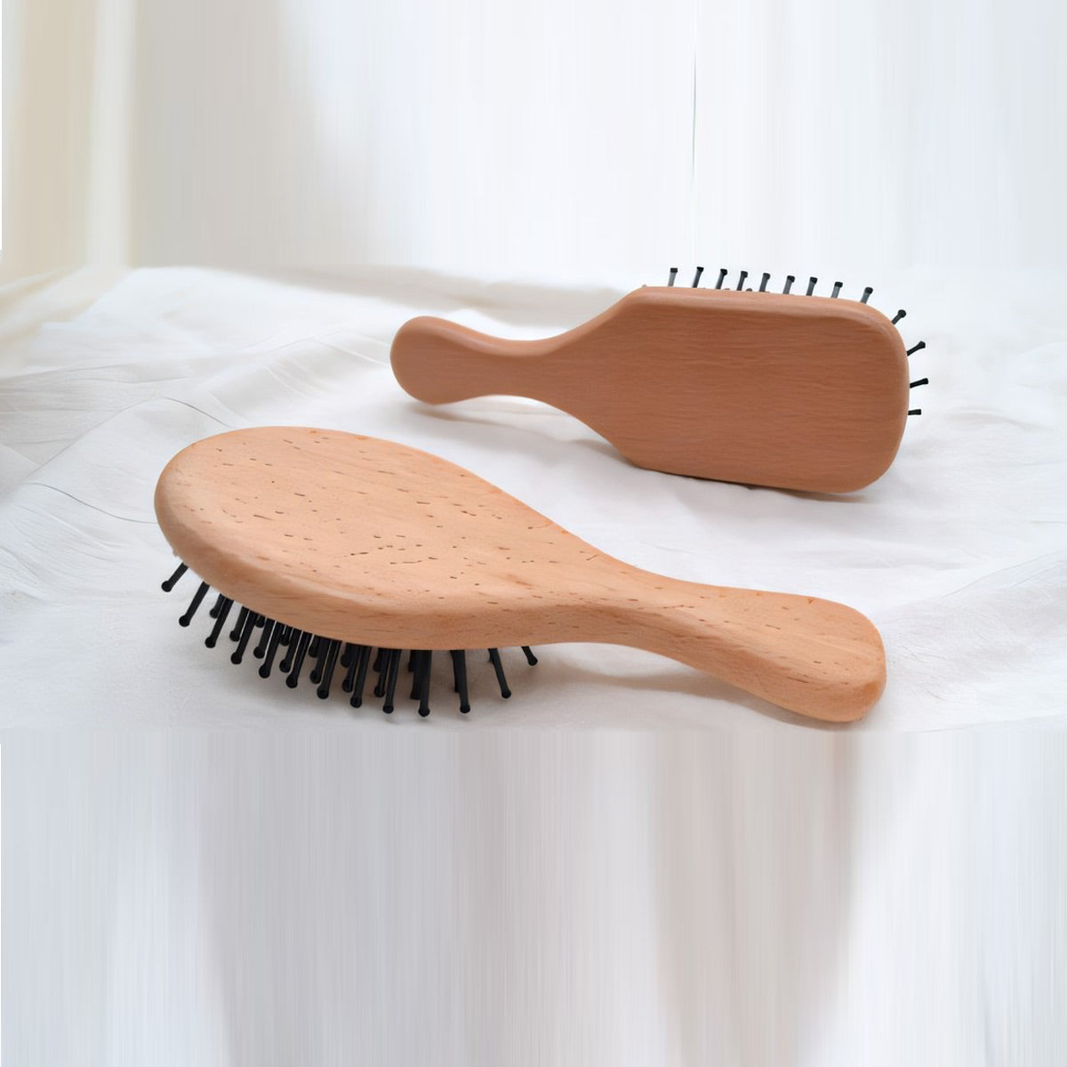Mini Wooden Paddle Brush