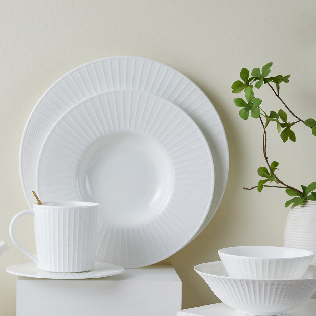 Ashley Bone China Pasta Plate