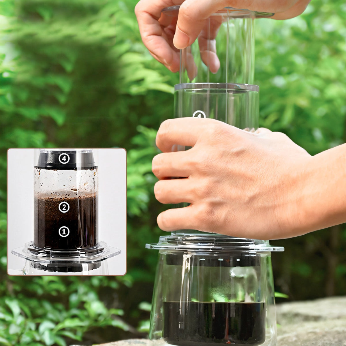 Portable Hand Press Coffee Maker