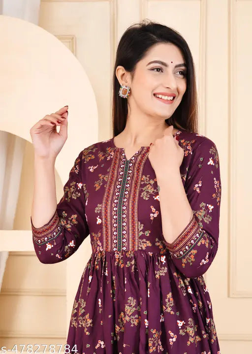 Women printed anarkali kurta