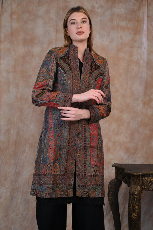 Boiled Wool Stole – Tribal Chic with Textured Warmth