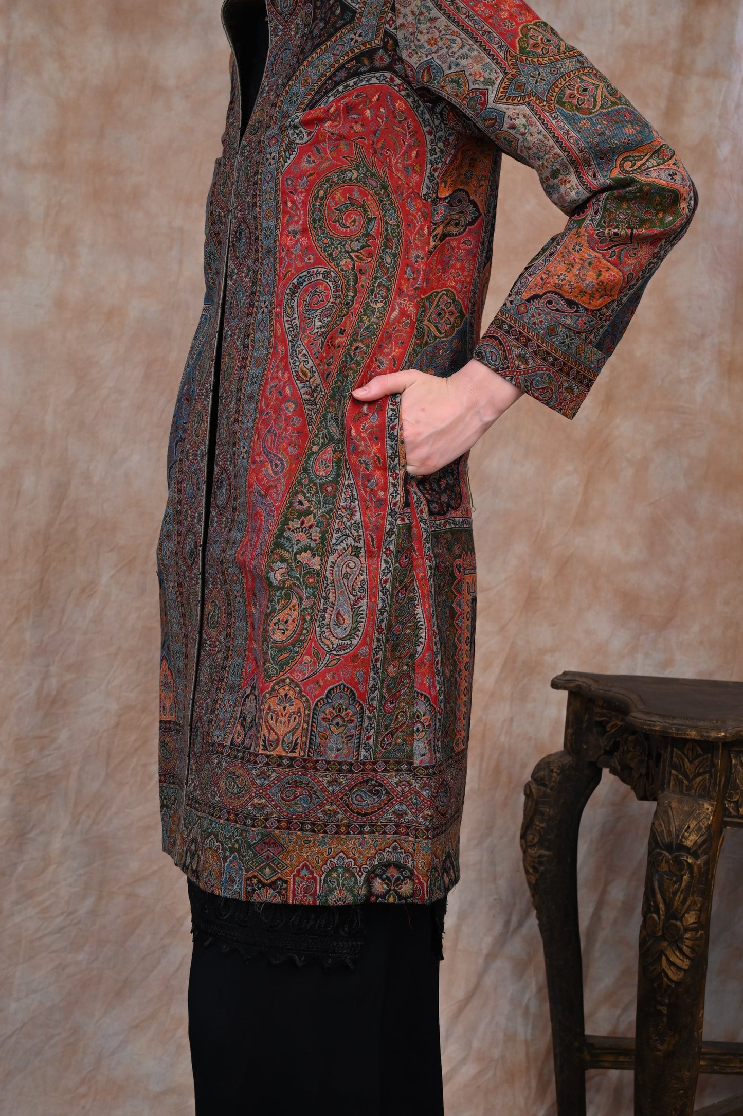 Boiled Wool Stole – Tribal Chic with Textured Warmth