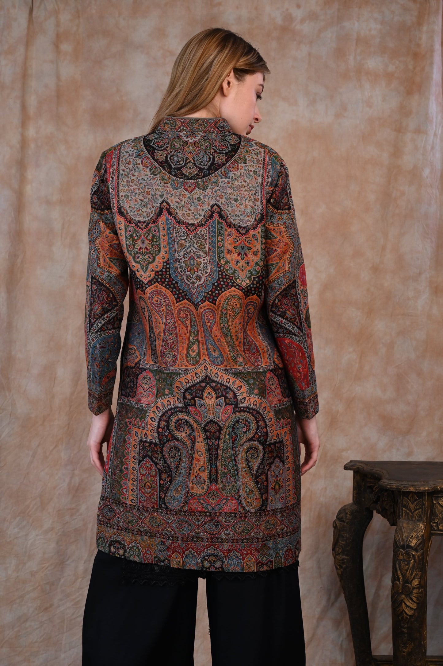 Boiled Wool Stole – Tribal Chic with Textured Warmth