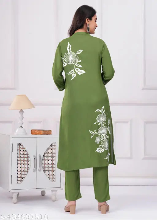 Women Printed A-line Kurta Pant Set
